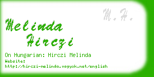 melinda hirczi business card